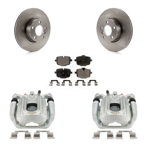 TRANSIT AUTO  Rear Disc Brake Caliper Rotors And Ceramic Pads Kit for 2012 Bmw X3 From 10 11 Kc8-100160T