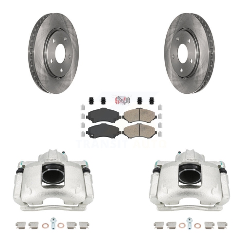 TRANSIT AUTO  Front Brake Caliper Rotor Ceramic Pad Kit for Dodge Grand Caravan Chrysler Town & Routan Kc8-100011N