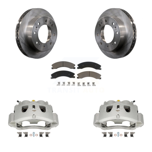 CMX  Front Brake Caliper Rotor And Ceramic Pad Kit for Gmc Chevrolet Sierra 2500 HD Silverado Kc8-100258C