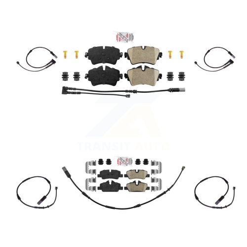 Front Rear Ceramic Disc Brake Pads And Extra Wear Sensors Kit For Mini Cooper KNW-100218
