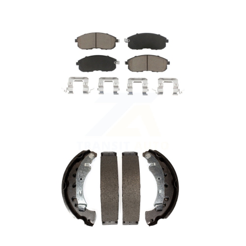 TRANSIT AUTO  Front Rear Ceramic Brake Pads And Drum Shoes Kit for 2013-2019 Nissan Sentra Kcn-100337