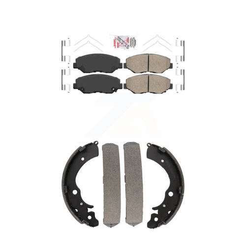 TRANSIT AUTO  Front Ceramic Disc Brake Pads And Rear Drum Shoes Kit for Honda Accord Fit Knn-100005