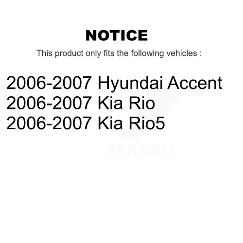 Jeu de plaquettes en céramique pour disques d'étrier de frein arrière pour Accent Kia Rio5 Rio KCG-100197C 2006-2007 de Hyundai