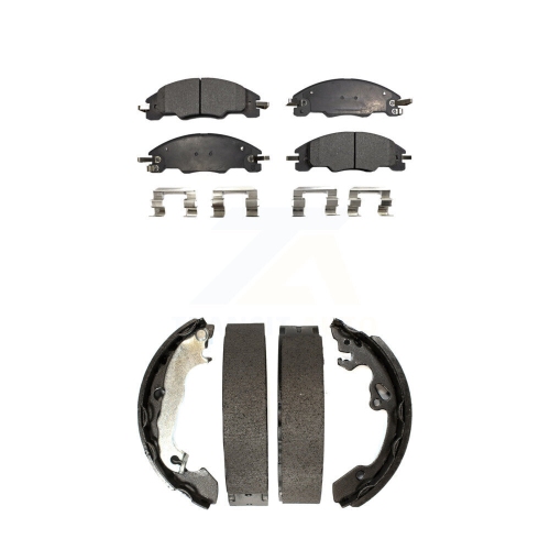 TRANSIT AUTO  Front Rear Ceramic Brake Pads And Drum Shoes Kit for 2008-2011 Ford Focus Ktn-100030