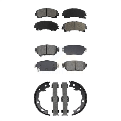 TRANSIT AUTO  Front Rear Semi-Metallic Brake Pads And Parking Shoes Kit for Nissan Rogue Ksn-100957