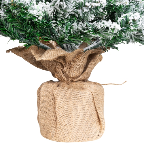 Frosted Pine Artificial Christmas Tree in Burlap Base - 3' - Unlit