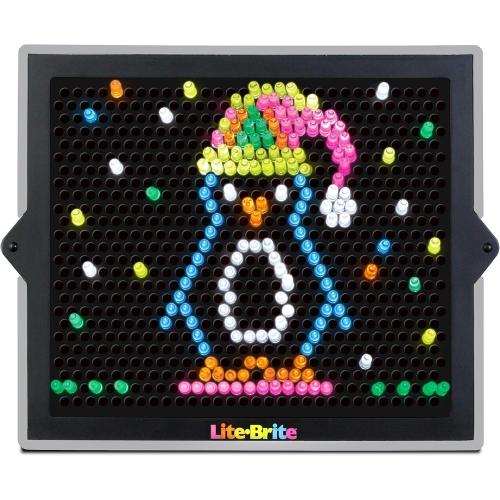 Lite-Brite Ultimate Retro Toy with Bigger and Brighter Screen, More Pegs and Templates, Includes Storage Pouch, Gift for Boys and Girls Ages 4 and Up.