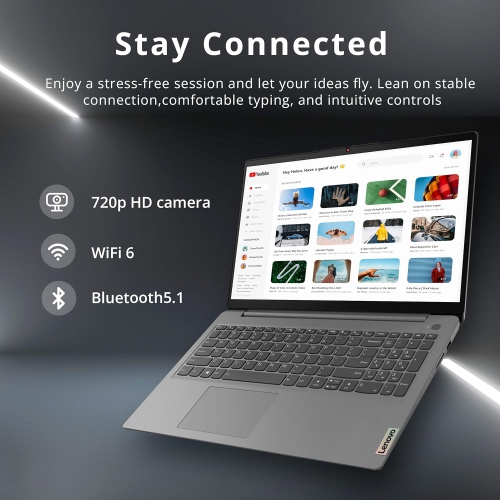 Lenovo Ideapad 3i 15.6" FHD IPS Touchscreen Laptop, Intel i3-1115G4, 1TB PCIe SSD, 16GB RAM, Intel UHD Graphics, Wi-Fi6, Windows 11, Gray, 32GB USB Card by LENOVO - Refurbished condition - Image 4