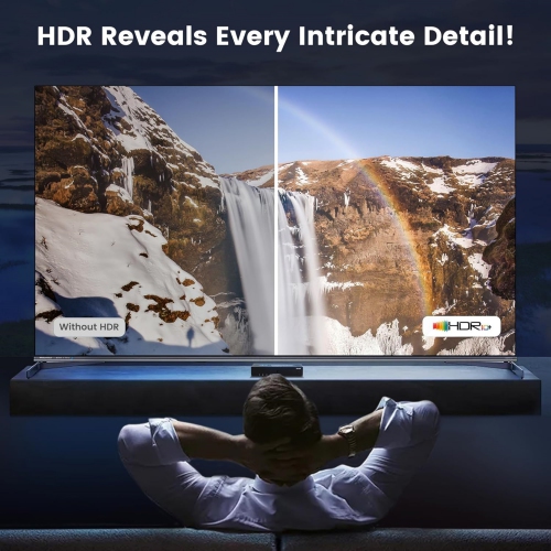 HDMI Switch 4 in 1 Out 4K@60Hz, 4x1 HDMI Splitter Switcher with IR Remote, 4 Port HDMI Selector Box Support HDMI2.0, Dolby Vision/Atmos, HDR10 for