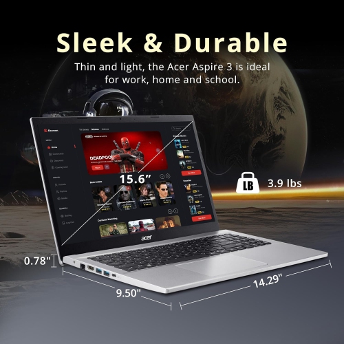 Acer Aspire 3 Laptop, 15.6" FHD Display, AMD Ryzen 7 5700U Processor, 16GB RAM, 512GB SSD, AMD Radeon Graphics, Silver, Windows 11, 32GB Hotface USB Card by ACER - Refurbished condition - Image 8