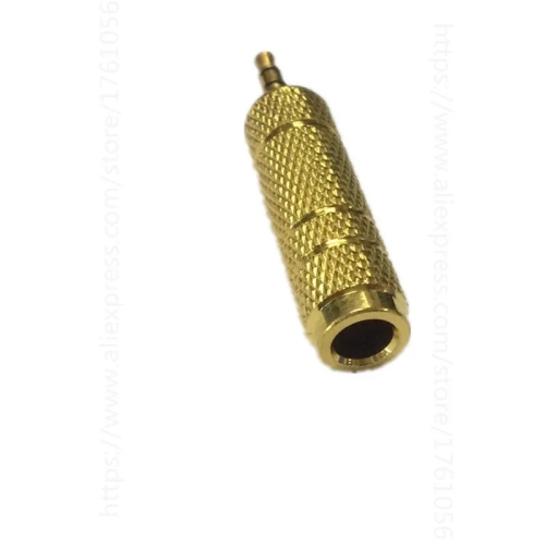 3.5mm Male to 6.35mm Female Adapter 3.5 Plug to 6.35 Jack Stereo Speaker Audio Converter for PC Notebook