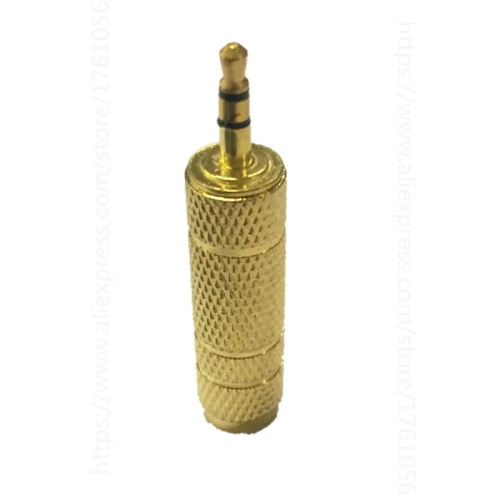 3.5mm Male to 6.35mm Female Adapter 3.5 Plug to 6.35 Jack Stereo Speaker Audio Converter for PC Notebook