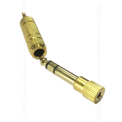 3.5mm Male to 6.35mm Female Adapter 3.5 Plug to 6.35 Jack Stereo Speaker Audio Converter for PC Notebook