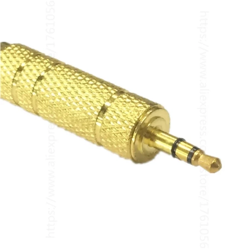 3.5mm Male to 6.35mm Female Adapter 3.5 Plug to 6.35 Jack Stereo Speaker Audio Converter for PC Notebook