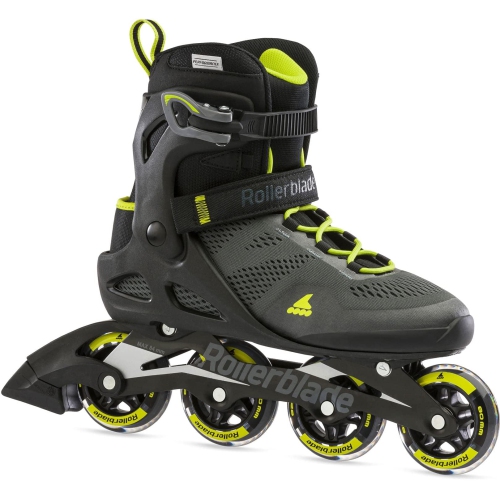 Rollerblade Macroblade 80 Men's Adult Fitness Inline Skate, Black and Lime, Performance Inline Skates, 11