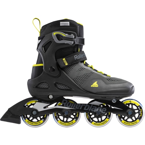 Rollerblade Macroblade 80 Men's Adult Fitness Inline Skate, Black and Lime, Performance Inline Skates, 11