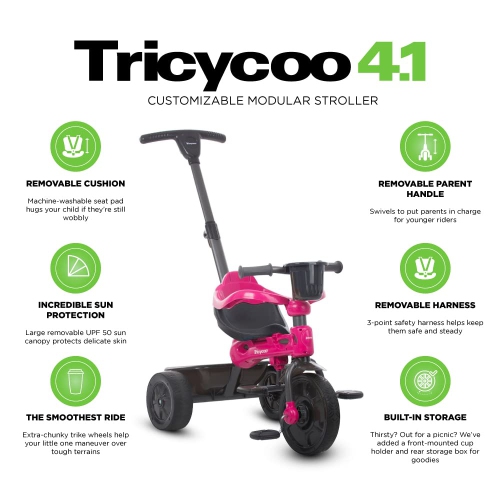 Tricycle Joovy 1026 Tricycoo 4,1, rose