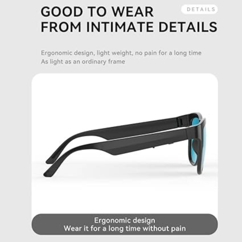 GS01 Smart Bluetooth Sunglasses, Audio Sunglasses With Speaker, UV400 Polarized lens, Open Ear Music, Touch Control