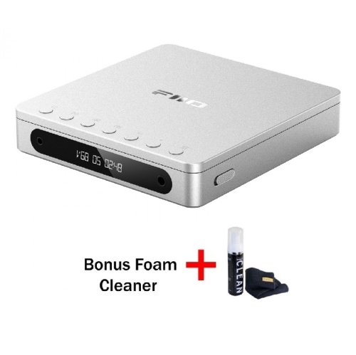 Image 1 de 4.. Lecteur CD portatif DM13 BT de FiiO avec Bluetooth et nettoyant de gadgets en prime inclus
