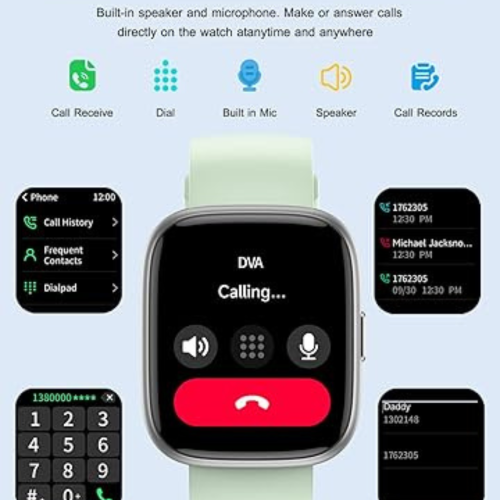 Smart Watch for Men Women with Bluetooth Call, Compatible with iOS/Android Phones, Alexa Built-in, 1.83" HD Screen with Heart Rate/Sleep/SpO2