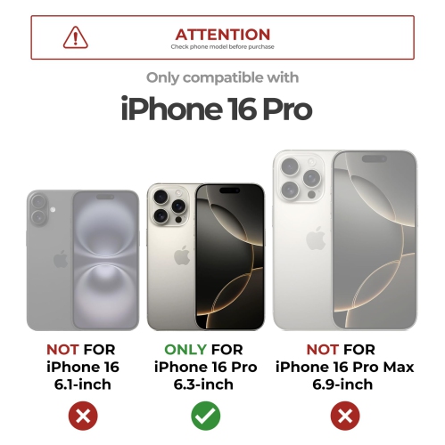 Étui magnétique pour iPhone 16 Pro avec couvercle coulissant pour caméra, béquille ajustable et protecteur d'écran intégré, étui antichoc robuste