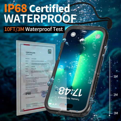 iPhone 16 Pro Waterproof Shockproof Case with Screen/Camera Protector - Heavy Duty/Dustproof/Rugged360 Full Body Protective Cover 6.3"