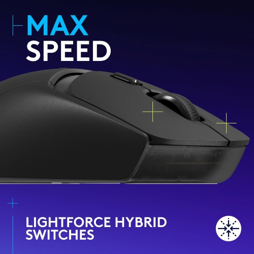 Logitech G309 Lightspeed Wireless Gaming Mouse, Lightweight, LIGHTFORCE Hybrid Switches, Hero 25K Sensor, 86g & 300+ hr Battery Life with AA Battery,