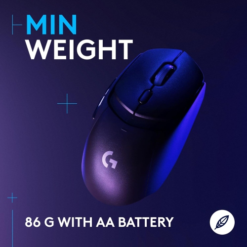 Logitech G309 Lightspeed Wireless Gaming Mouse, Lightweight, LIGHTFORCE Hybrid Switches, Hero 25K Sensor, 86g & 300+ hr Battery Life with AA Battery,