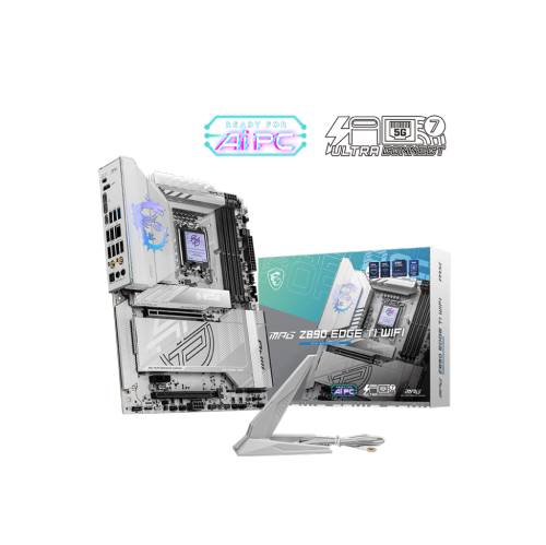 MSI MPG Z890 EDGE TI WIFI, 4 DIMMs, Dual Channel DDR5 9200+ MT/s, LGA 1851, 5x M.2 Slots, Wi-Fi 7, Bluetooth 5.4