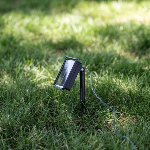 Novelty Lights 100 Light Solar Powered LED Outdoor Mini Light String, 50 Feet on Green Wire, 5mm Bulbs, Automatic Dusk to Dawn Operation