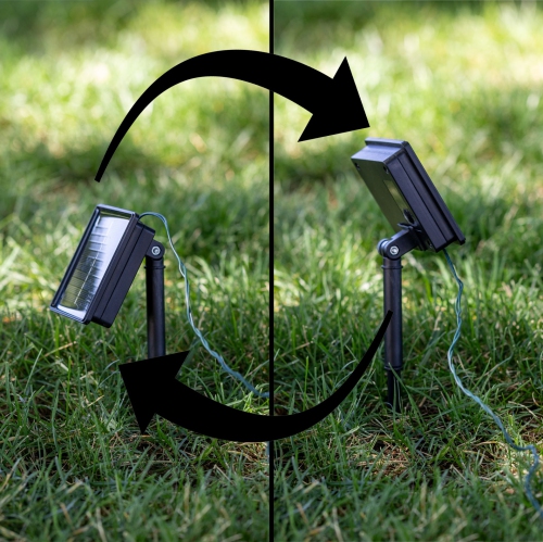 Novelty Lights 50 Light Solar Powered LED Outdoor Mini Light String, 12.5 Feet on Green Wire, 5mm Bulbs, Automatic Dusk to Dawn Operation