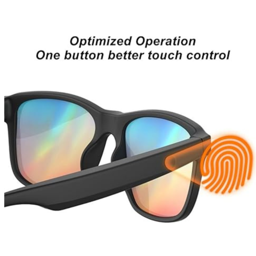 Smart Glasses, Cordless BT Sunglasses with UV400 Protections, Built in Open Ear Speakers and Mic, Music and Hands Calling, for Men Women