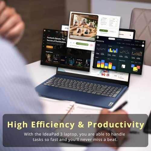 Lenovo IdeaPad 5 15.6" FHD Laptop, AMD Ryzen 7 5825U Processor, 672GB Storage, 8GB RAM, AMD Radeon Graphics, Number Pad, Backlit Keyboard, Windows