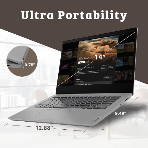 Open Box - Lenovo IdeaPad 3i 14" FHD Business Laptop, Intel 11th Gen i3-1115G4, 512GB PCIe SSD, 20GB RAM, Intel UHD Graphics, 720P HD Webcam, WiFi 6,