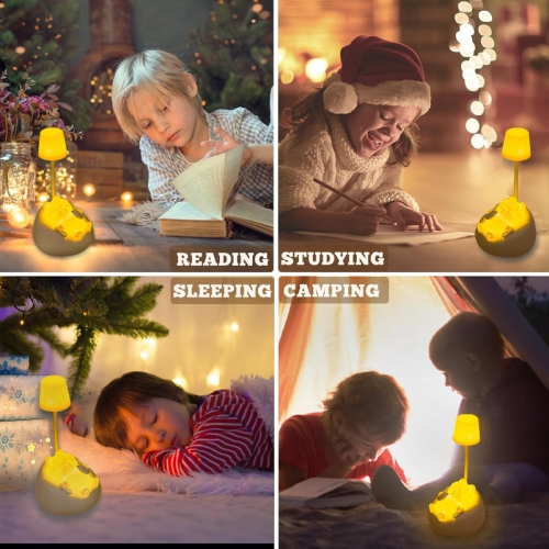LED Desk Lamp for kids, Mini Cat Dimming Reading Light with 3 Lighting Modes, USB Rechargeable Bedside Lamp for Children's Bedroom, Cute Portable