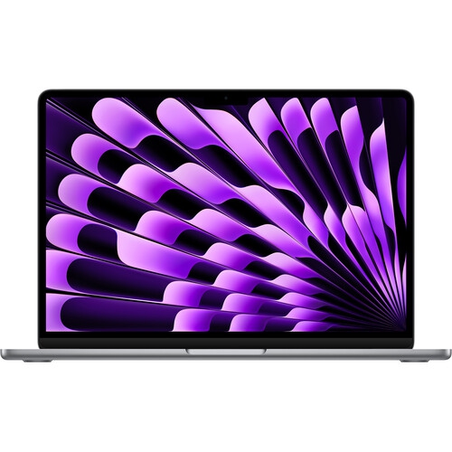 Image 1 of 4.. Refurbished - Apple MacBook Air w/ Touch ID (2024) - Space Grey 13.6" Laptop - Space Grey (Apple M3 Chip / 8 GB RAM / 512 GB SSD / MacOS)