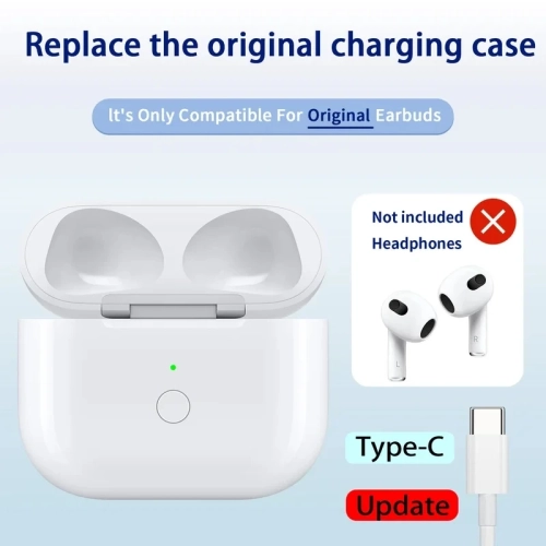 Replacement Wireless Charging Box for Original headphones Airpods Pro 1 2 3 Bluetooth Earphone 680mAh Battery Charger Case