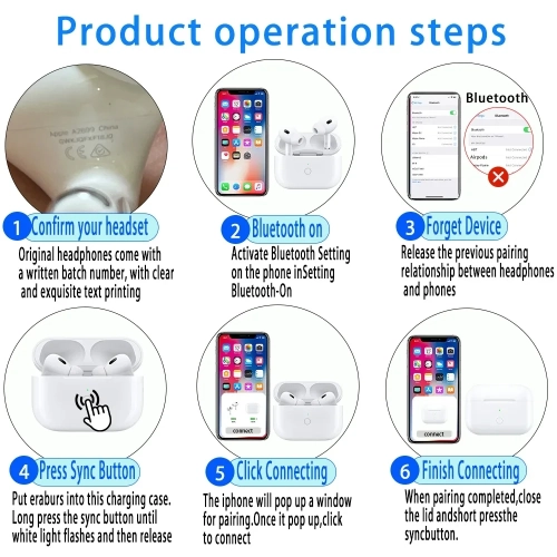 Replacement Wireless Charging Box for Original headphones Airpods Pro 1 2 3 Bluetooth Earphone 680mAh Battery Charger Case