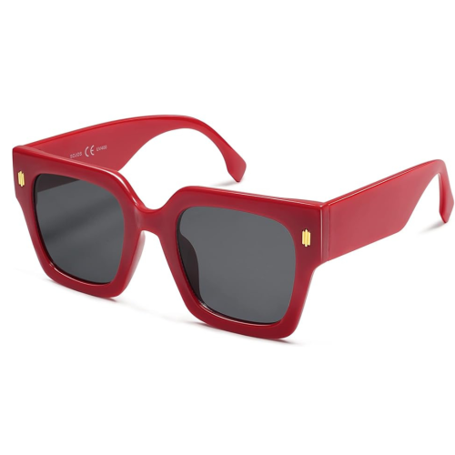 Lunettes de soleil Carrées surdimensionnées SOJOS Vintage pour Femme, Retro Femmes Luxury Big Sun Lunettes UV400 Protection SJ2194 DANA