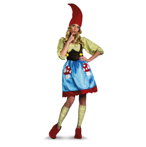 Disguise Women's Ms. Gnome Costume, Blue/Green/Red, Large