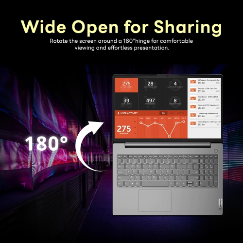 Lenovo V15 G4 AMN 15.6" FHD Laptop, AMD Ryzen 5 7520U, 2.16TB Storage(2TB SSD+160GB Docking Station Set), 8GB LPDDR5, AMD Radeon 610M Graphics, HD