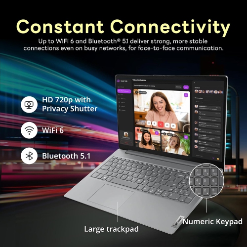 Lenovo V15 G4 AMN 15.6" FHD Laptop, AMD Ryzen 5 7520U, 672GB Storage(512GB SSD+160GB Docking Station Set), 8GB LPDDR5, AMD Radeon 610M Graphics, HD