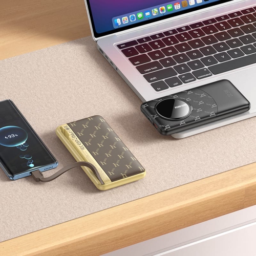 Q29 Nobility 22.5W+PD20W fully compatible power bank with cable(iP)(10000mAh) - Black