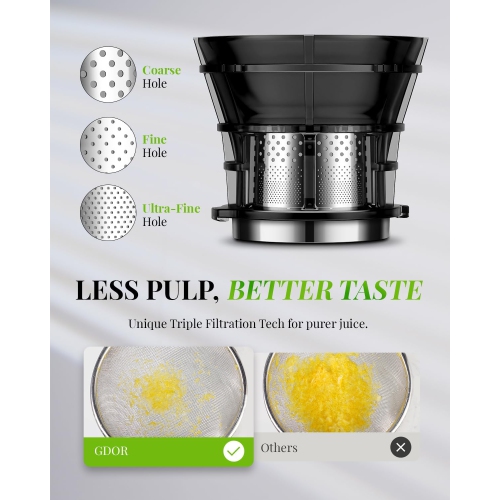 Newmodern Cold Press Masticating Juicer - Stainless GREY