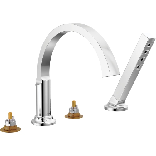Delta Faucet Tetra Chrome Roman Tub Faucet, Chrome Tub Faucet, Roman Bathtub Faucet, Delta Roman Tub Faucet Chrome