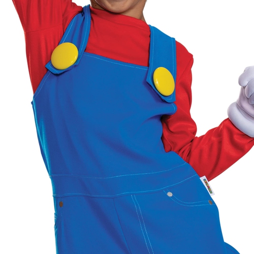 Mario Costume for Kids, Official Super Mario Bros Costume and Accessories for Children, Size