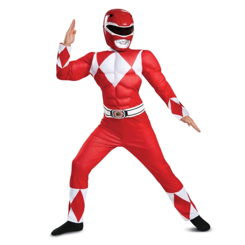 Disguise Ranger – Costume pour enfant, musclé classique, rouge, taille/(4-6)