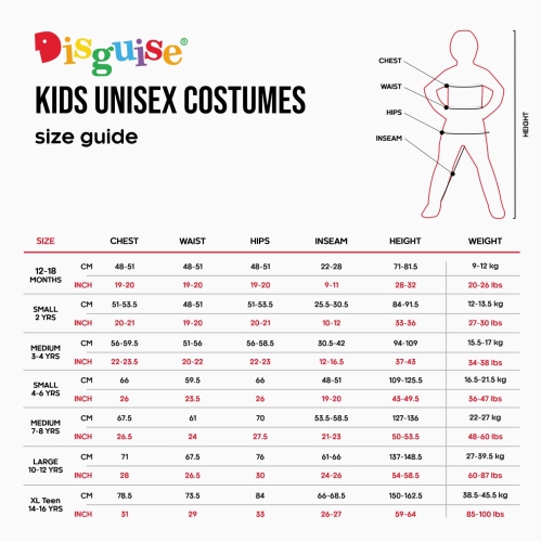 Disguise Ranger – Costume pour enfant, musclé classique, rouge, taille/(4-6)