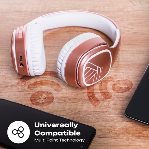 Bluetooth Headphones Over Ear, Wireless Bluetooth Headphones with Microphone, Foldable Headphones Hi-Fi Stereo Sound Headset for Cellphone, PC, Line