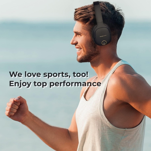 Bluetooth Headphones Over Ear, Wireless Bluetooth Headphones with Microphone, Foldable Headphones Hi-Fi Stereo Sound Headset for Cellphone, PC,